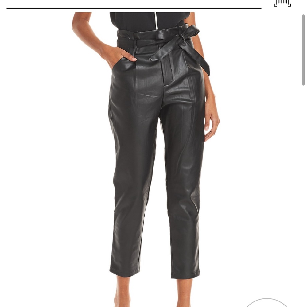 NEW. Lucy Paris Faux Leather Tie-Up Pant